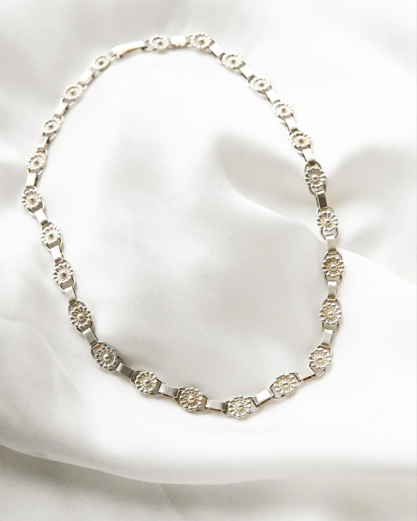 The Prettiest of Silver Necklaces Denmark 1950s