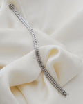 From My Personal Collection! Double Row Tennis Bracelet Bezelset Diamonds 2.10 Carat 18K White Gold 2002