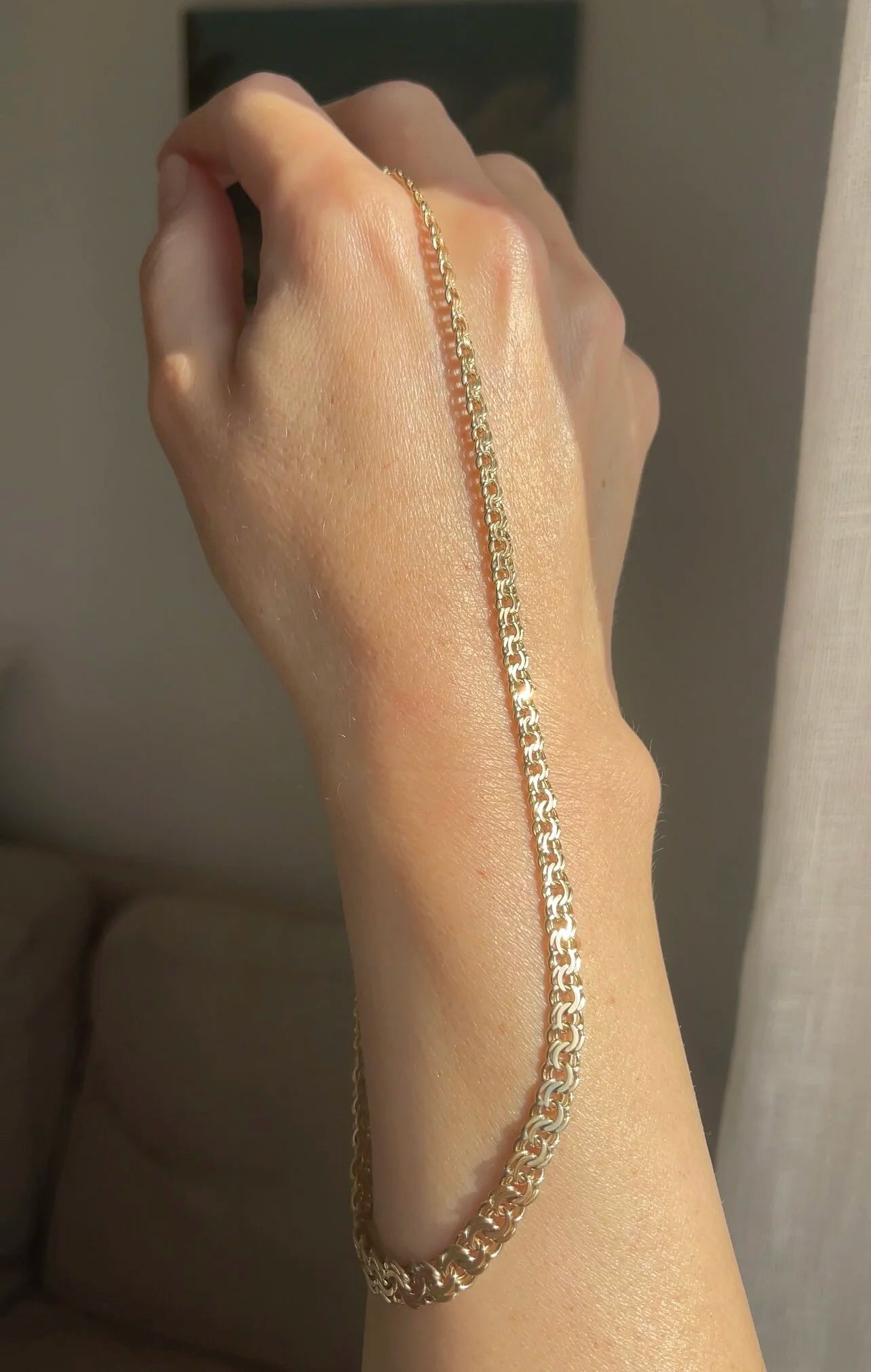 Gorgeous Bismarck Link Chain 14K Gold