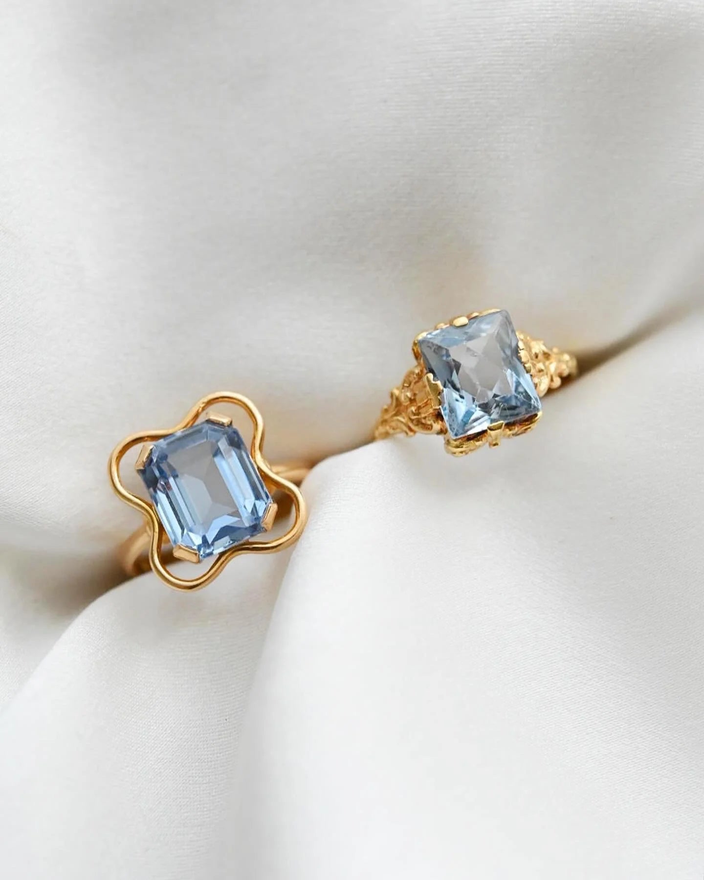 Amazing Antique Romantic Ornament Spinel Ring 18K Gold