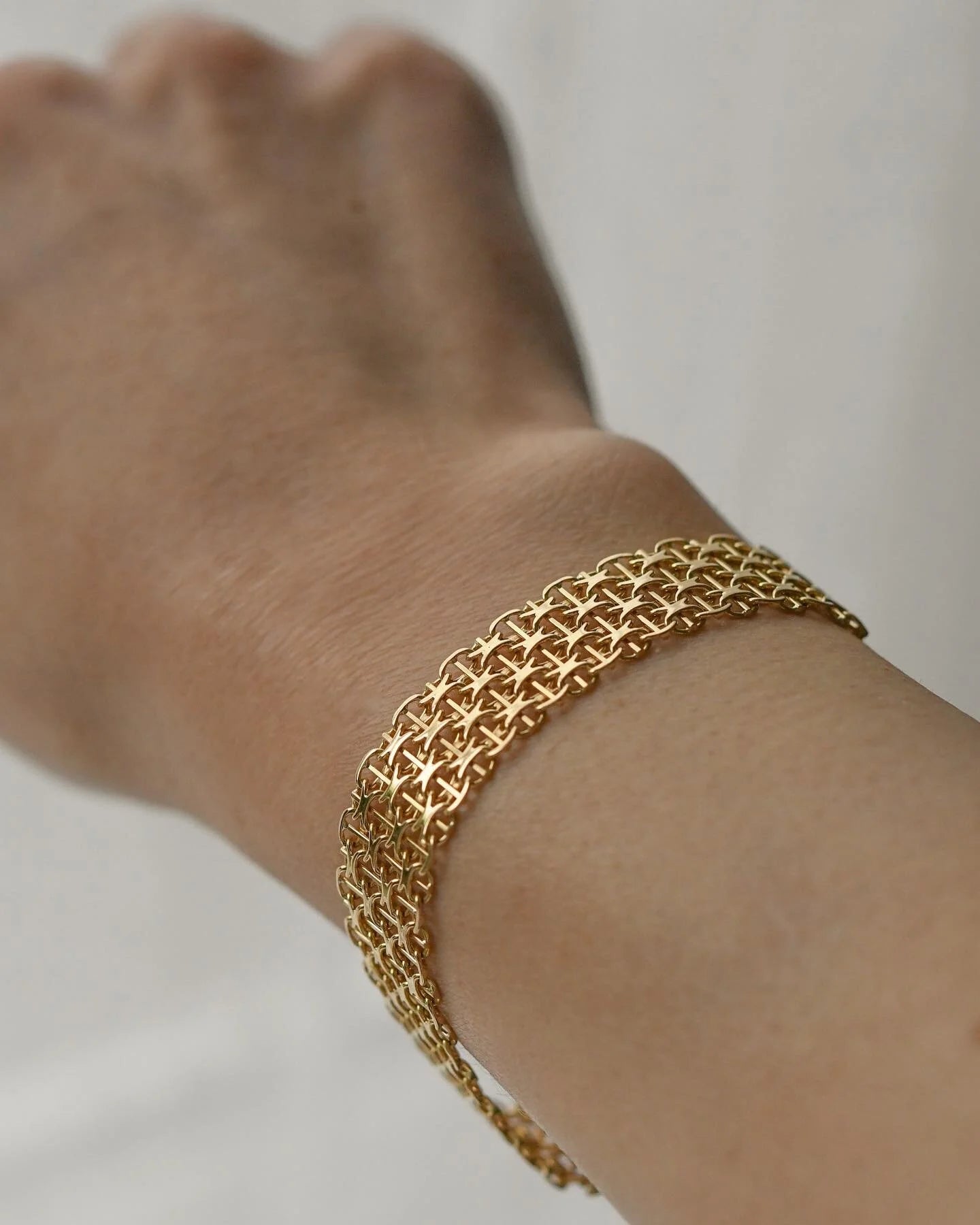 Radiant X Link Bracelet 18K Gold 1965