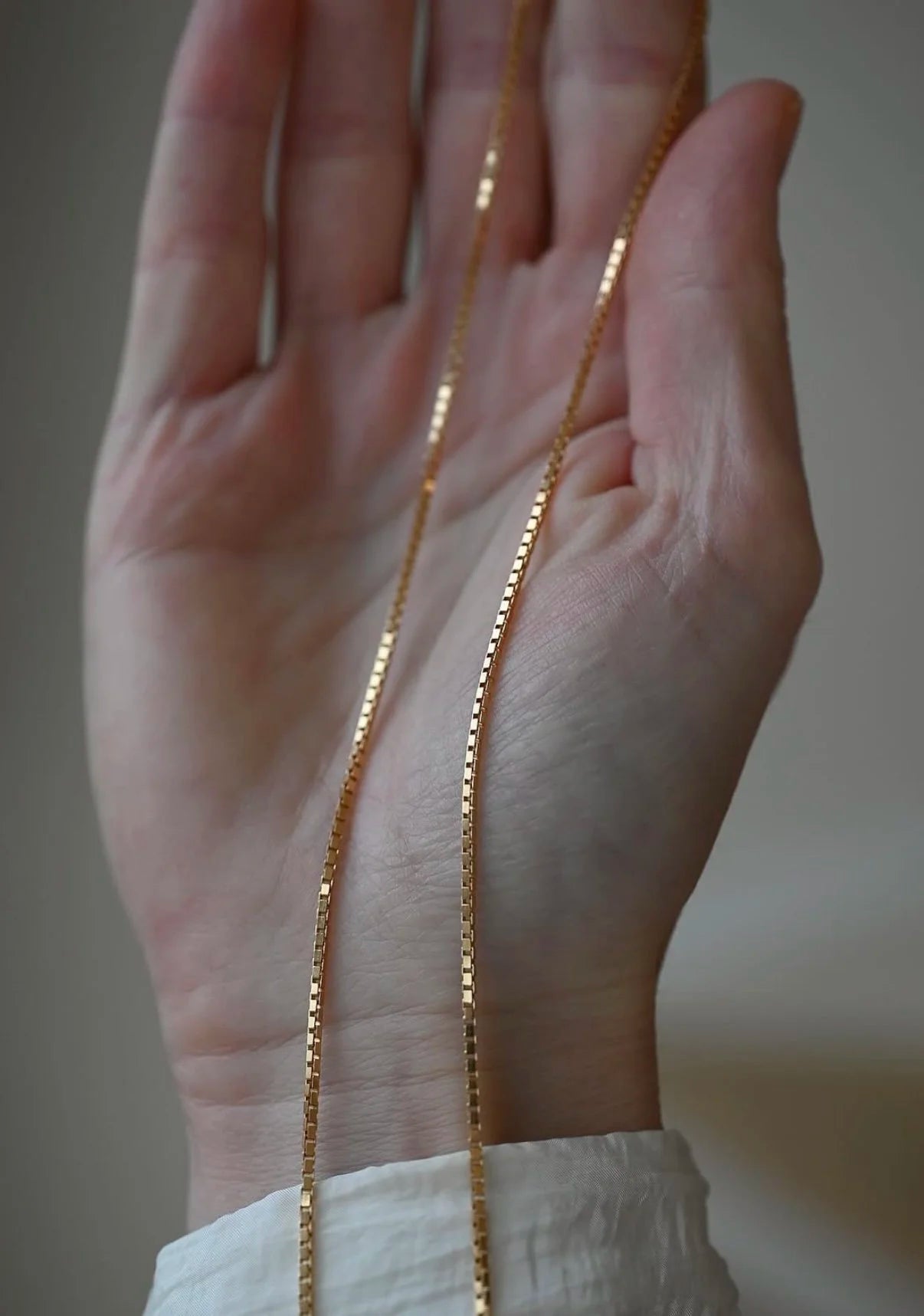 Beautiful Substantial Vintage Box Chain 18K Gold