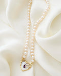 Pearl Dream Choker with Amethyst, Mother of Pearl and 18K Gold