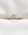 Personal Colelction Diamond Ring w Baguette and Peruzzi Cut 14K White Gold