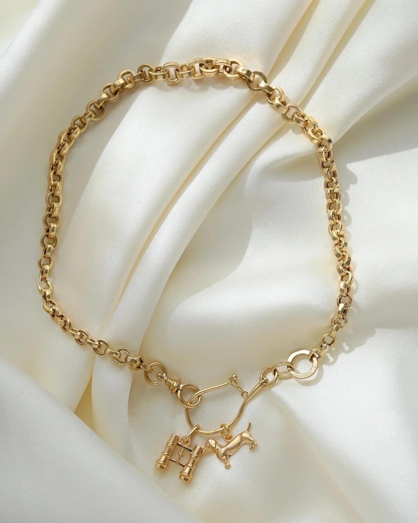 Antique 13.25 Inches Watch Chain 18K Gold 1871