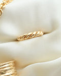 Braided Twist Ring Swedish Vintage 18K Gold