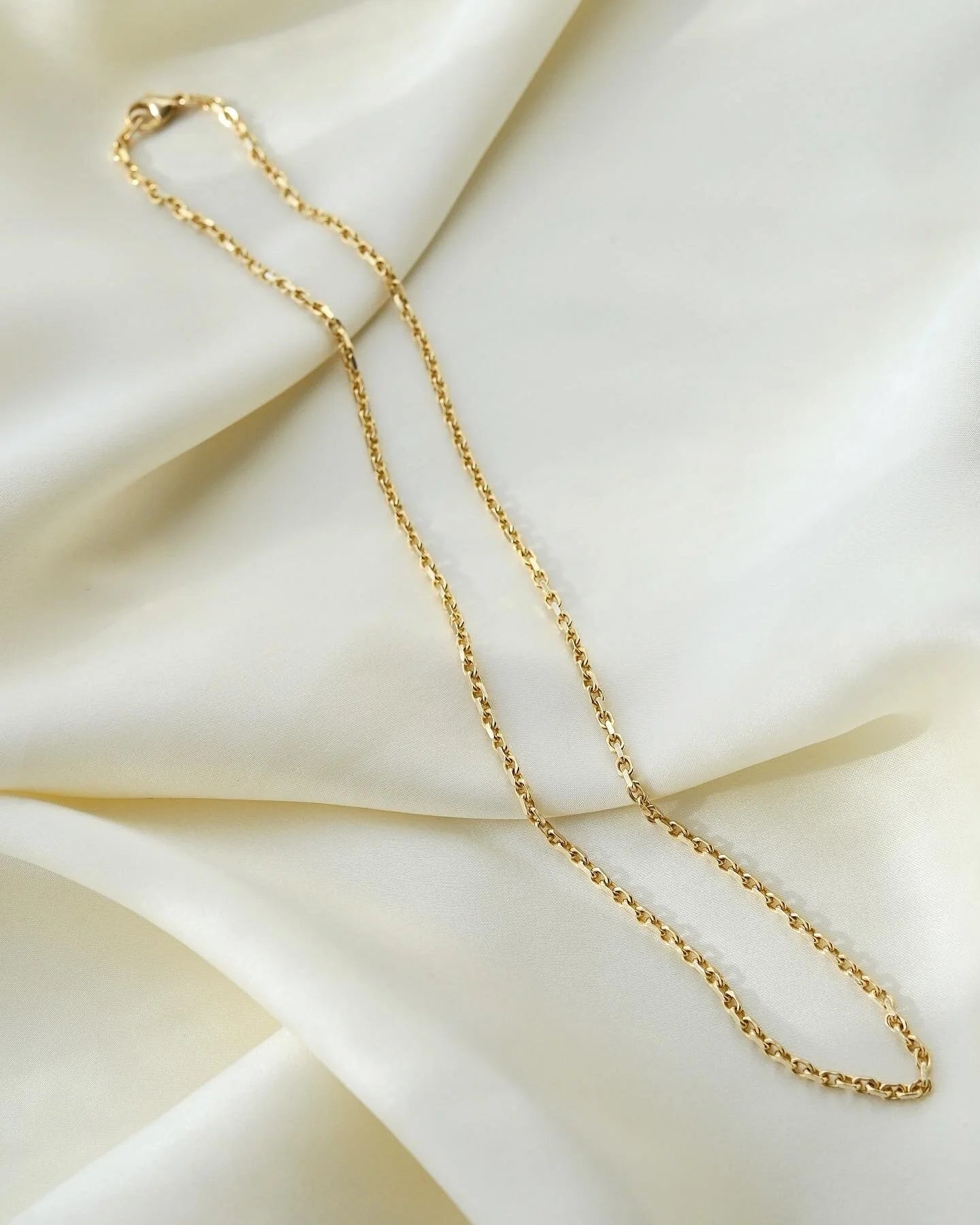 Rare Danish Mid Size Anchor Link Chain 14K Gold