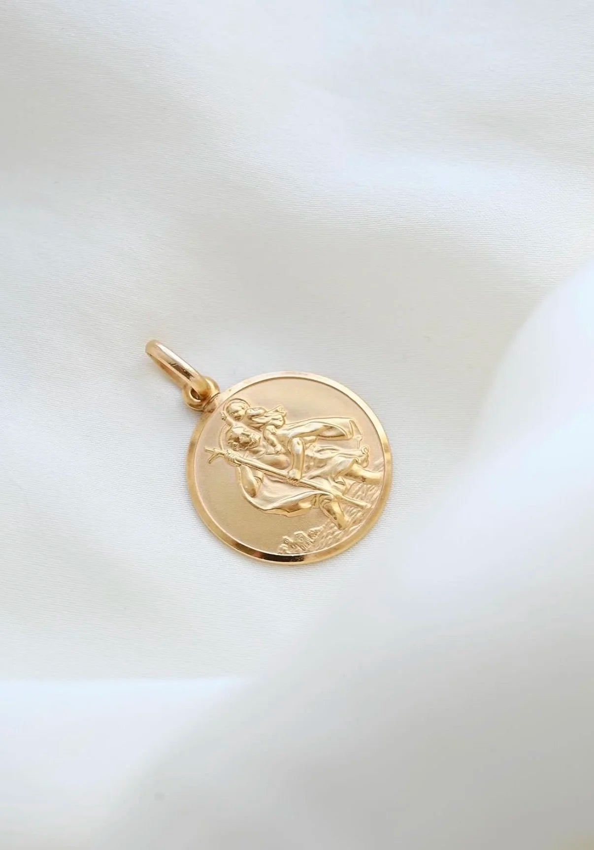 Protective Saint Christopher Vintage Pendant Italy 1991