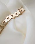 Rare Danish Mid Century Link Bracelet 14K Gold 1970