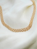 Perfect Star Link Necklace Swedish Vintage Mid 1900s 18K Gold