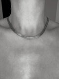 Sexy Two Sided Silver Vintage Necklace 1960