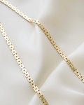 Versatile Vintage Baby Brick Link Necklace 14K Gold