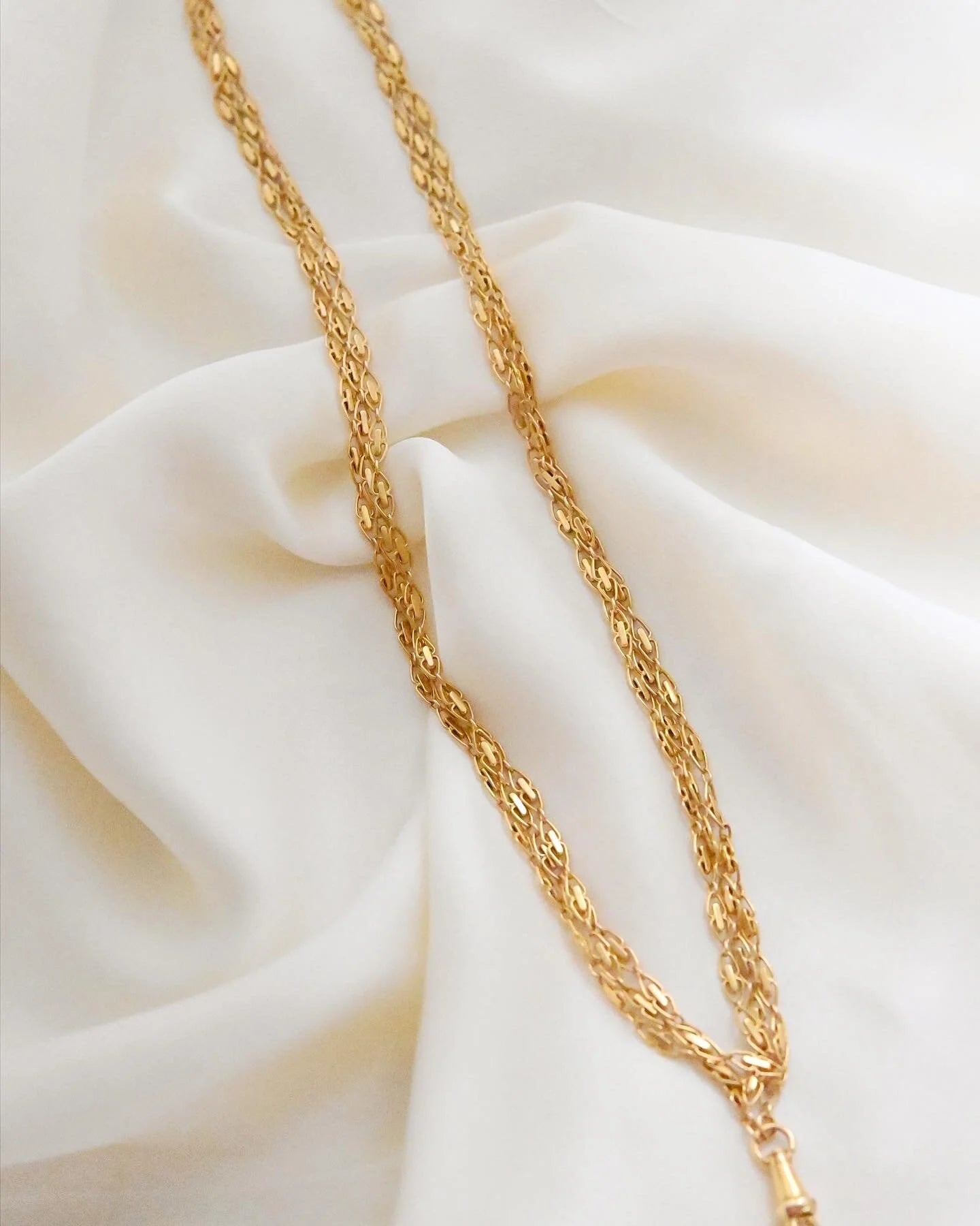 Extraordinary Rare 67.7 Inches Long Guard Chain Antique 18K Gold