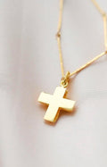 Glowing Cross Pendant 18K Gold Finland 1960
