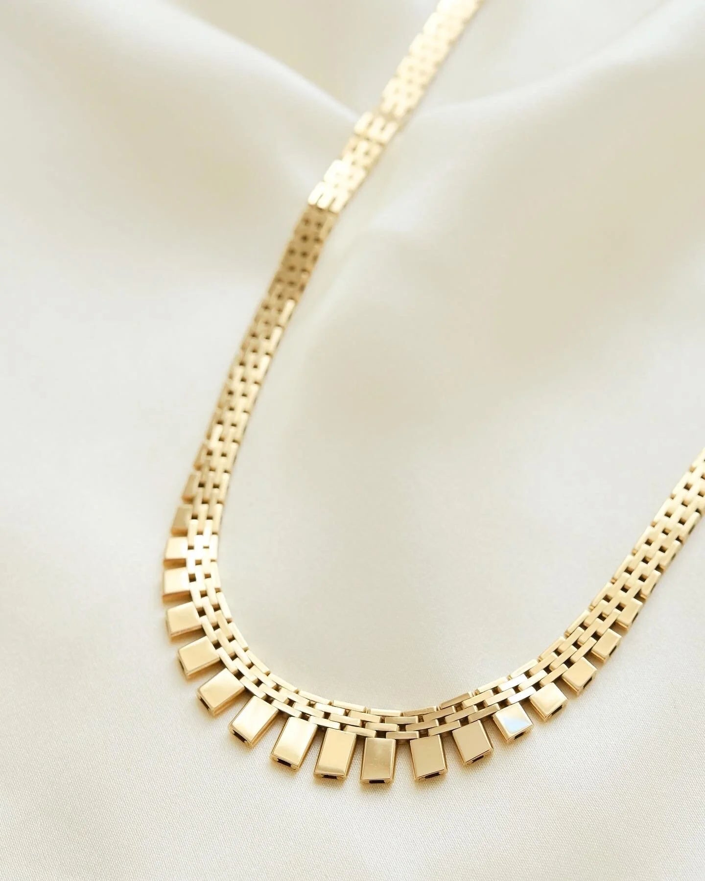 Sexy Danish Vintage Cleopatra Necklace 14K Gold