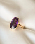 Shipping included! Gorg Antique Amethyst Ring 18K Gold 1928