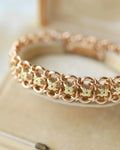 Divine Rare Fancy Link Flower Dream Bracelet 18K Rose Gold 1950s