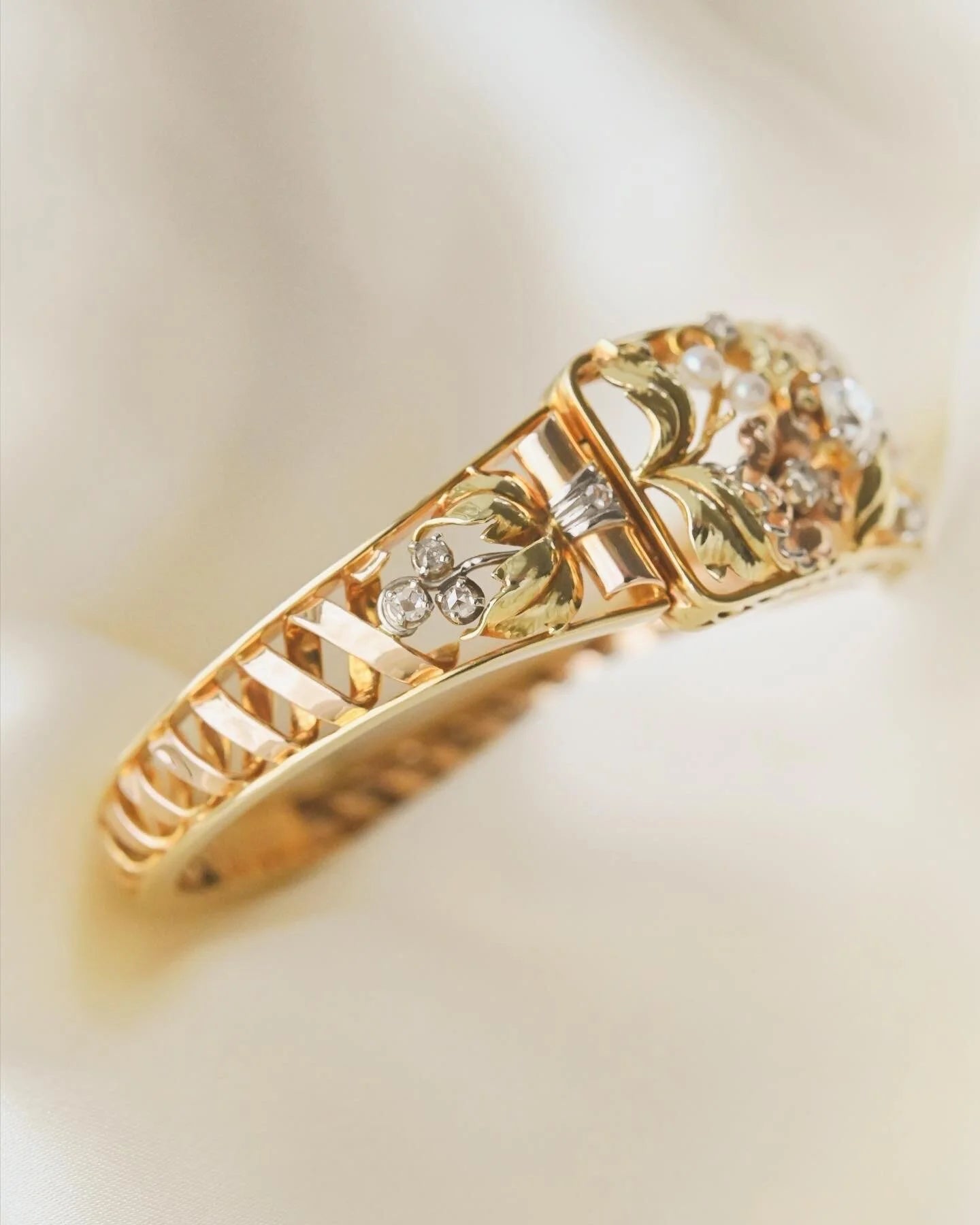 Once in A Lifetime Antique Belle Epoque Diamond Bracelet 18K Gold 1910s