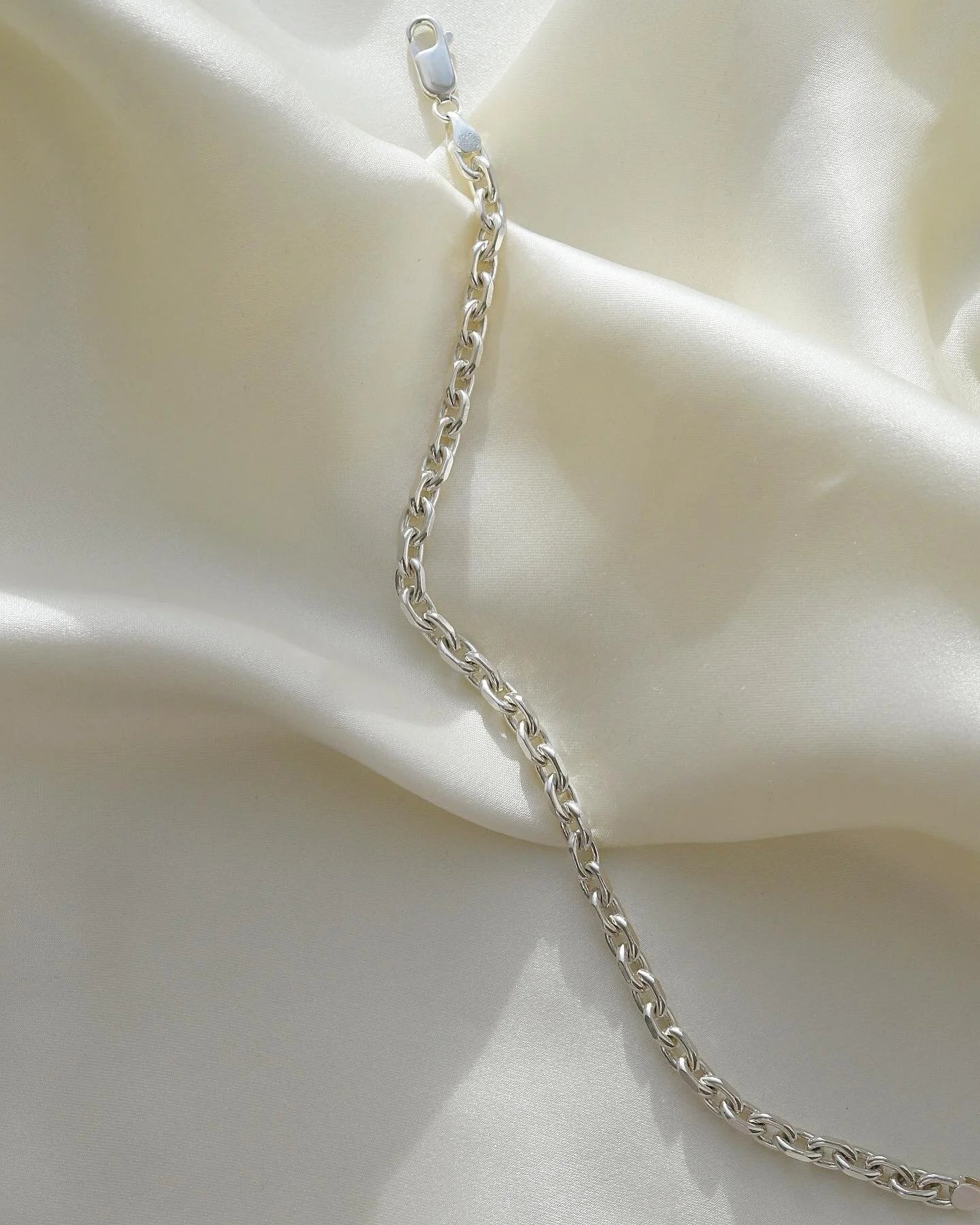 Danish Vintage Anchor Link Bracelet Silver
