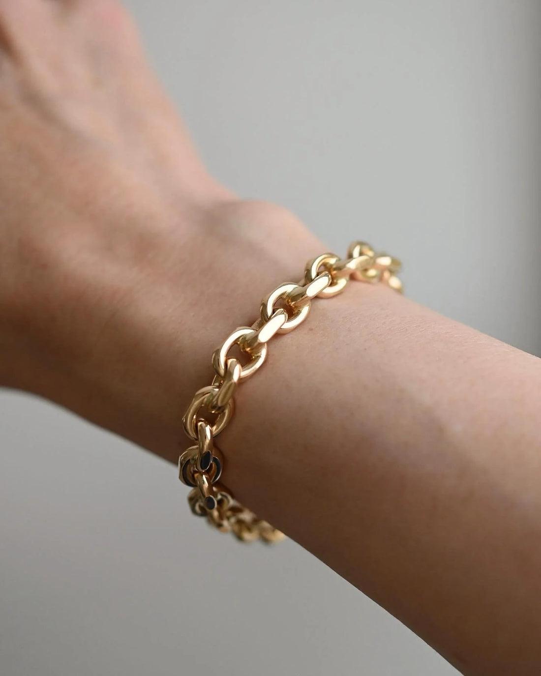 6.75 Inches Danish 58 Grams Vintage Anchor Link Chain 14K Gold