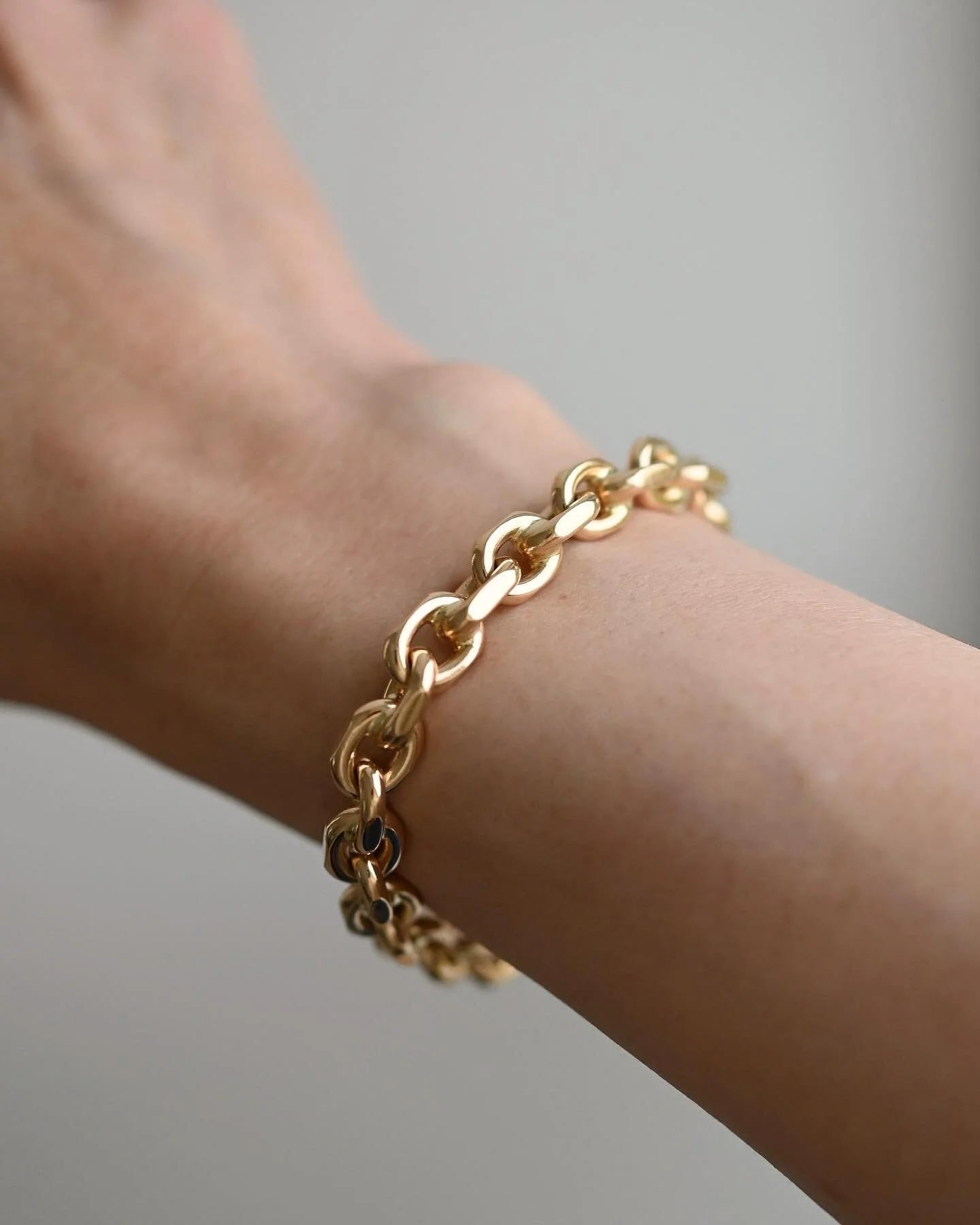 6.75 Inches Danish 58 Grams Vintage Anchor Link Chain 14K Gold