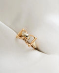Vintage Two Tone Bridle Ring 18K Gold Denmark