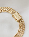 Rich Hued Feminine Fox Tail Link Bracelet 18K Gold 1955