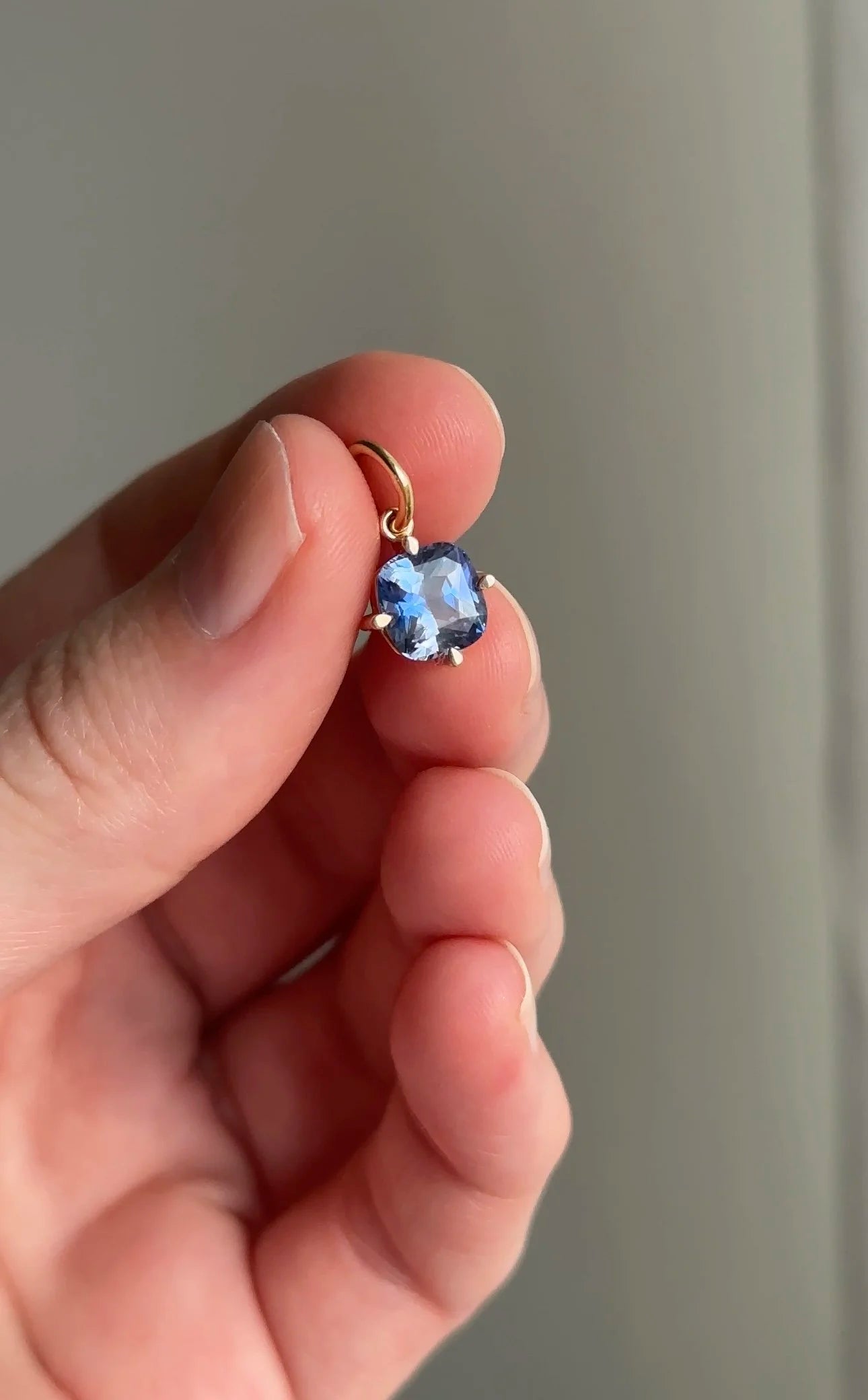 OMJ FINE JEWELRY : Cotton Candy Charms All Natural Untreated Sapphire Diamond and Tourmaline 18K Gold