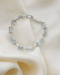 Outstanding Danish Estate Multi Cut Aquamarine Dream Bracelet 18K White Gold