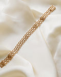Glowing, Heavy X Link Bracelet 18K Gold 1963