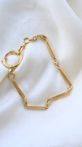 Incredible Fancy Link Antique Watch Chain Bracelet 18K Gold