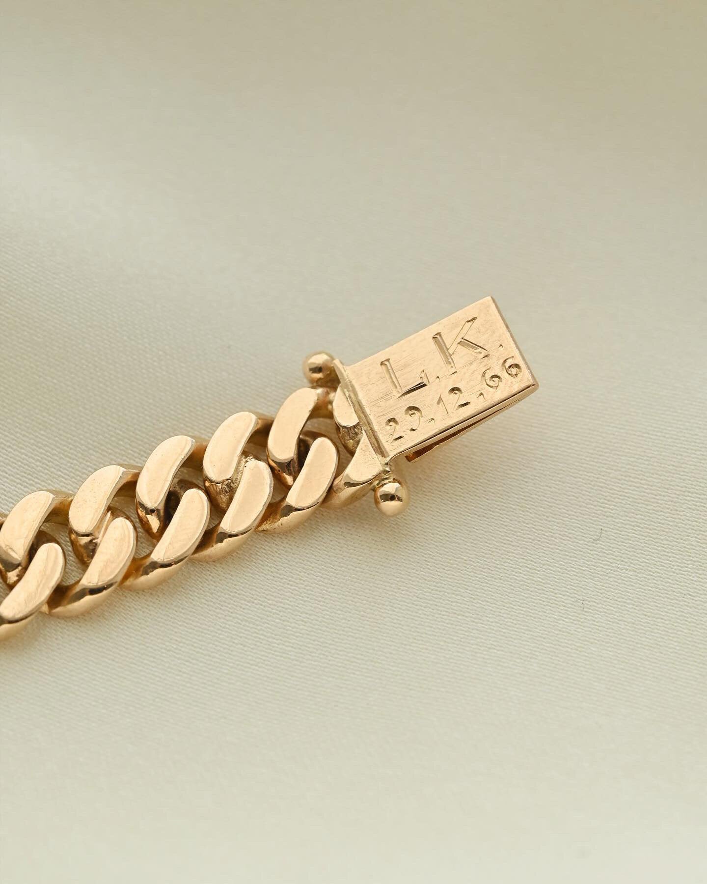 Rosy Toned 1963 Curb Link Bracelet 18K Gold