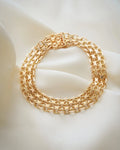 Beautiful Heavy Swedish X Link Bracelet 18K Gold