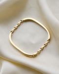 Fantastic Linked Vintage Bangle Bracelet 18K Gold