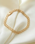Beautiful Capricorn X Link Bracelet 18K Gold 1959