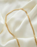 Rare Long 18K Solid Gold Antique Curb Link Chain Beg 1900s