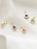 OMJ FINE JEWELRY : Cotton Candy Charms All Natural Untreated Sapphire Diamond and Tourmaline 18K Gold