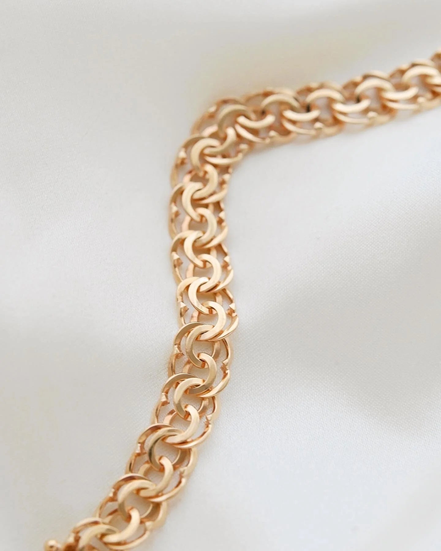 Stunning Swedish Link Bracelet Fully Hallmarked 18K Gold 1968