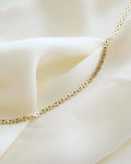 Danish Baby Brick Link Necklace by Viggo Pedersen 14K Gold 1960