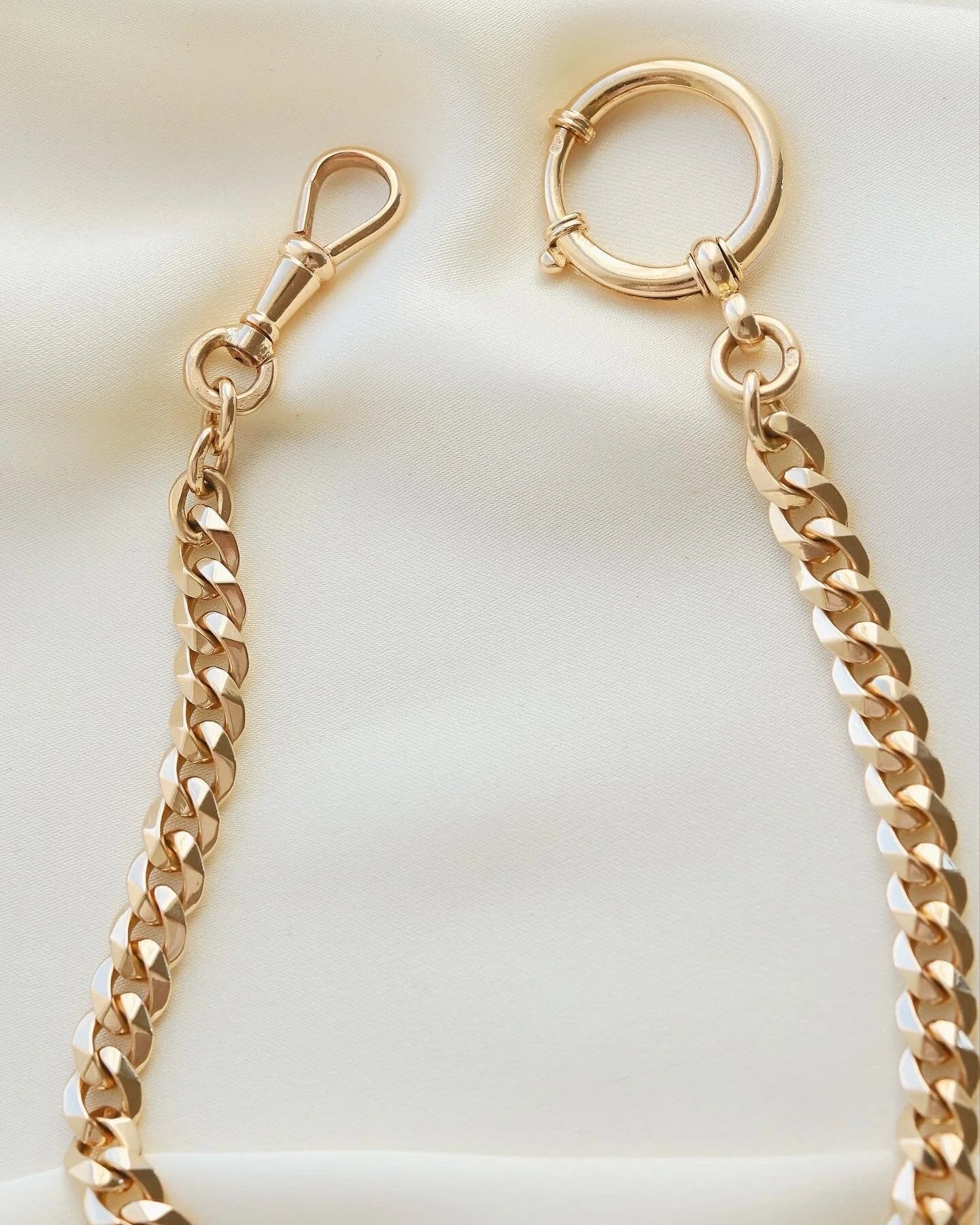 Sublime Antique Swedish Dream Watch Chain 18K Gold 1918