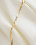 Perfect Swedish Vintage Stacking Curb Link Necklace 18K Gold 1960