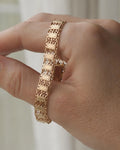 Special Engraved Link Bracelet 18K Gold