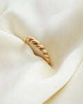 Hidden Heart ❤️ Braided Croissant Ring 18K Gold