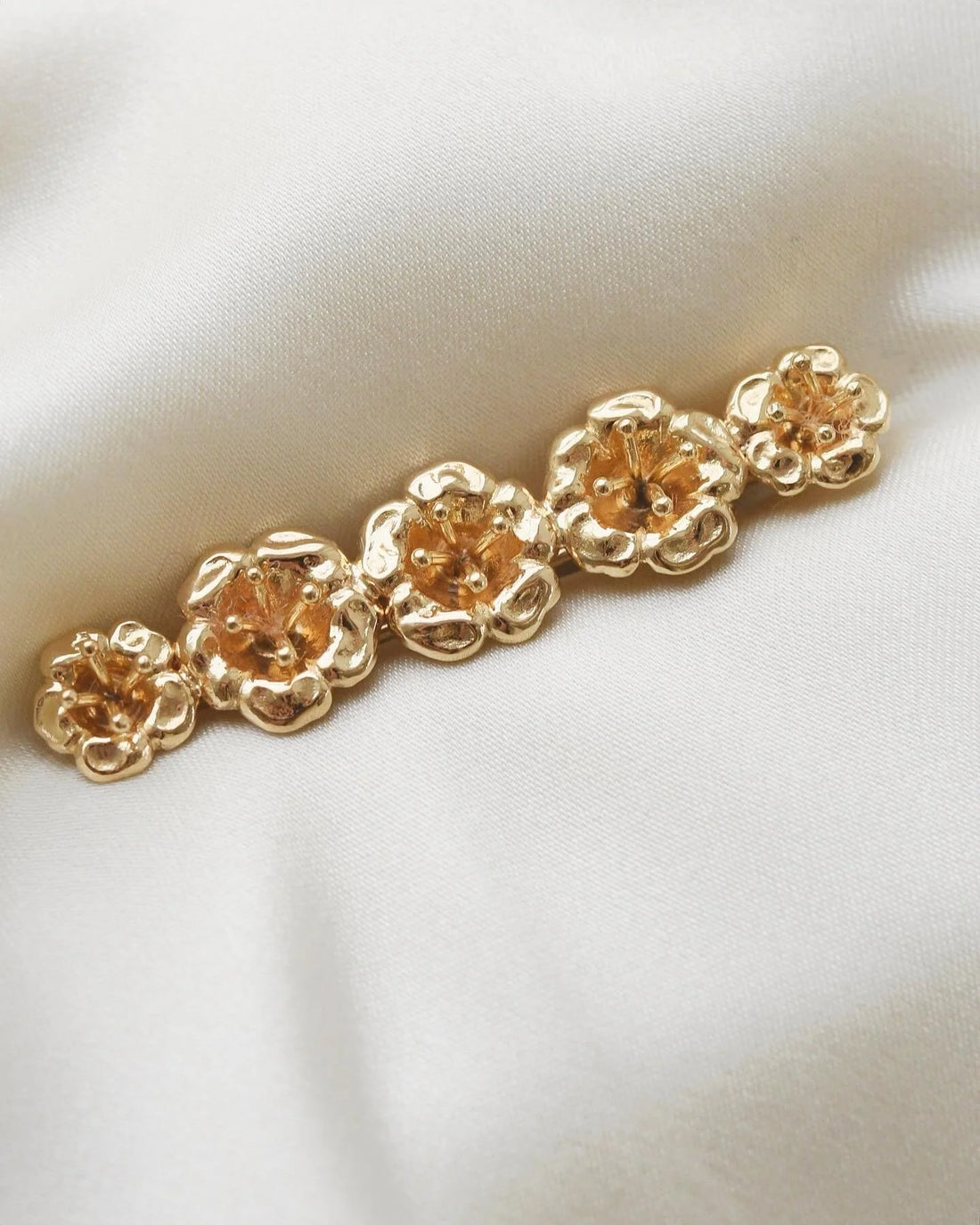 Antique Flower Brooch Pendant 14K Gold