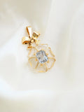 Gorgeous BIG Blue Spinel Vintage Pendant Sweden 1946