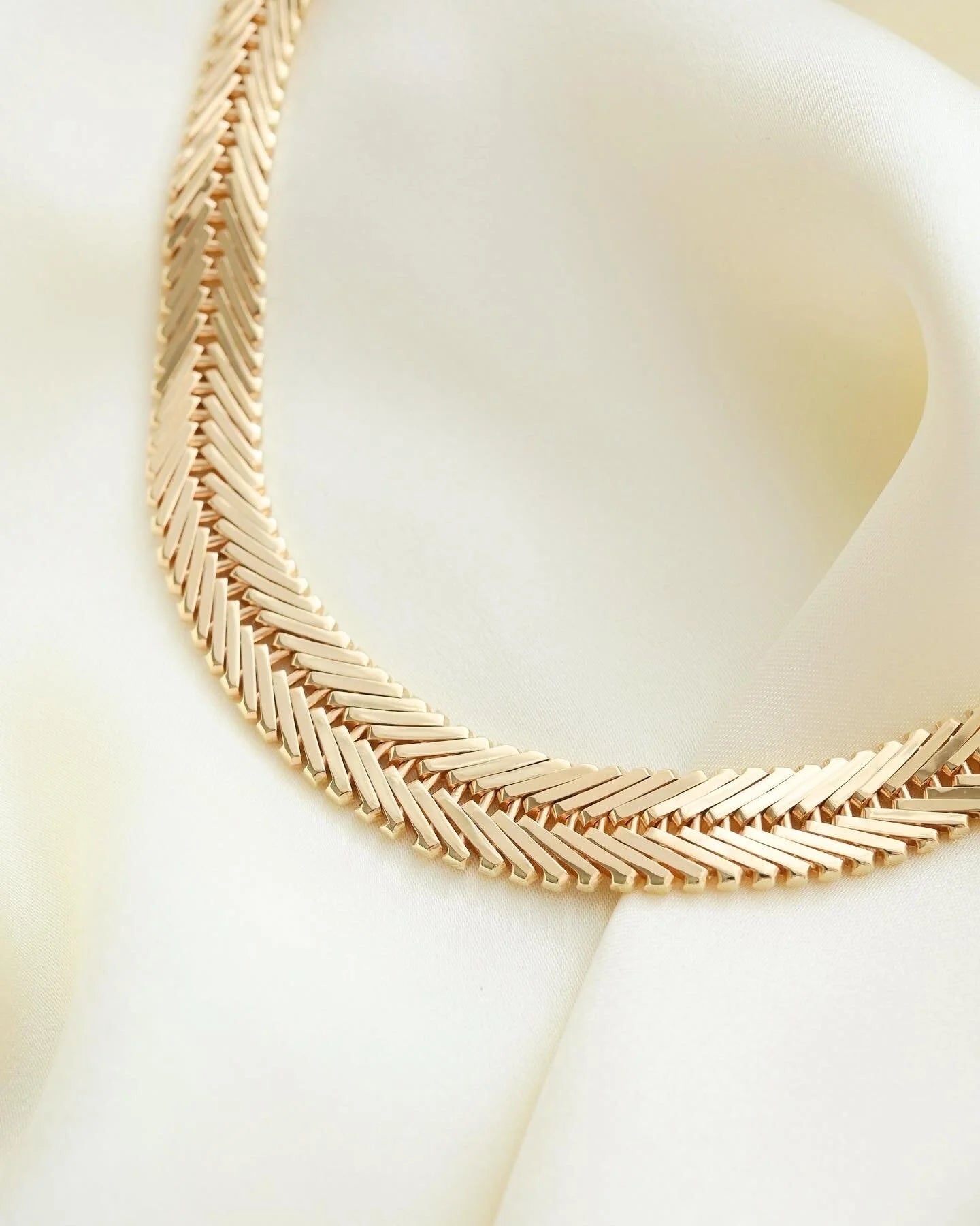 Beautiful Danish Mid Century Necklace 14K Gold 1965