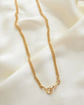 Twisting Swedish Antique Deluxe Watch Chain w Dog Clip and Loop Clasp 18K Gold Beg 1900s