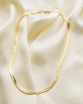 Sexy 15 Grams Italian Vintage Herringbone Necklace 18K Gold