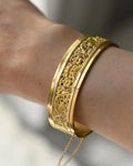 Outstanding Antique C. G. Hallberg Bangle 18K Gold 1884