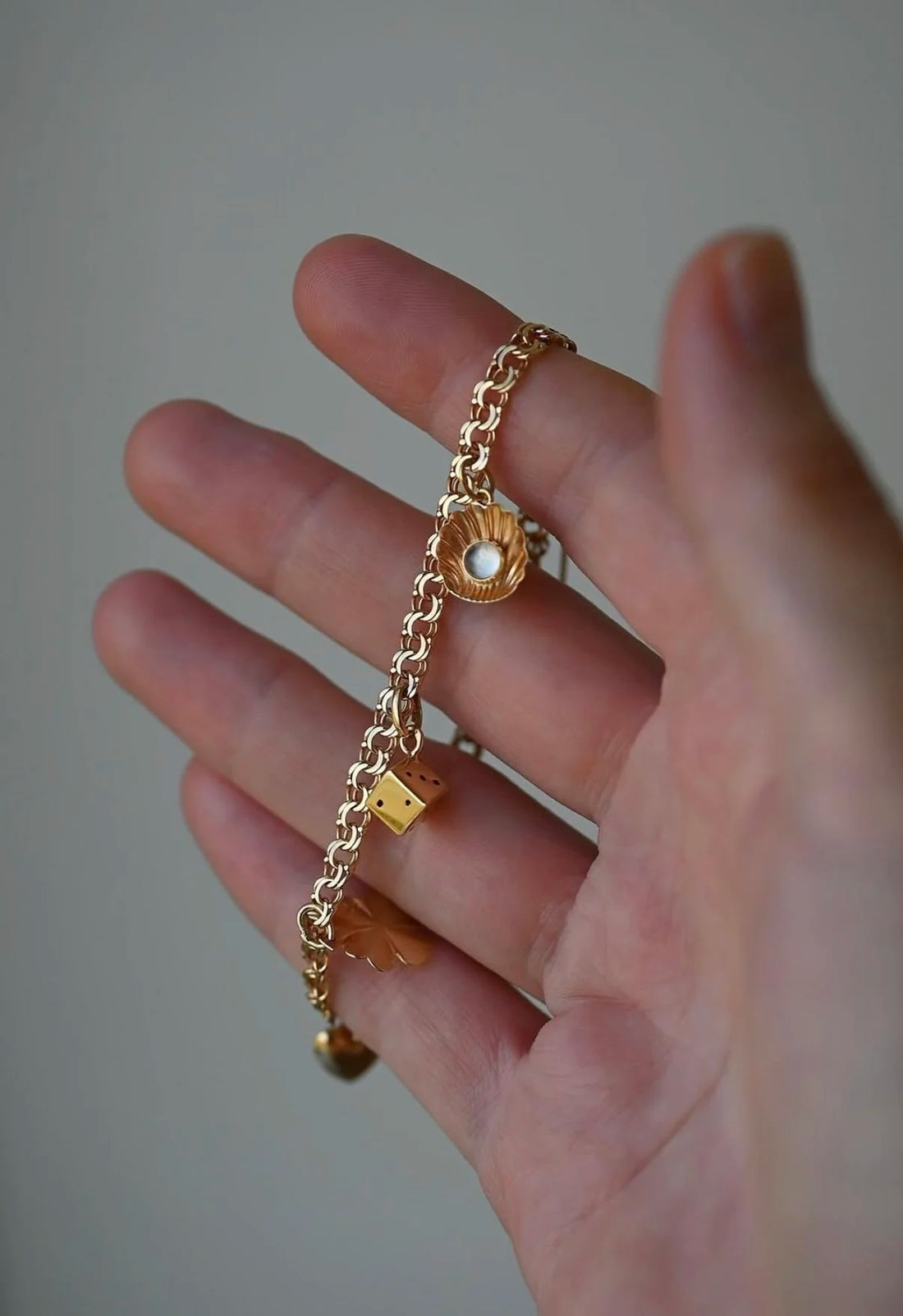 Vintage Charm Bracelet 18K Gold Sweden 1961